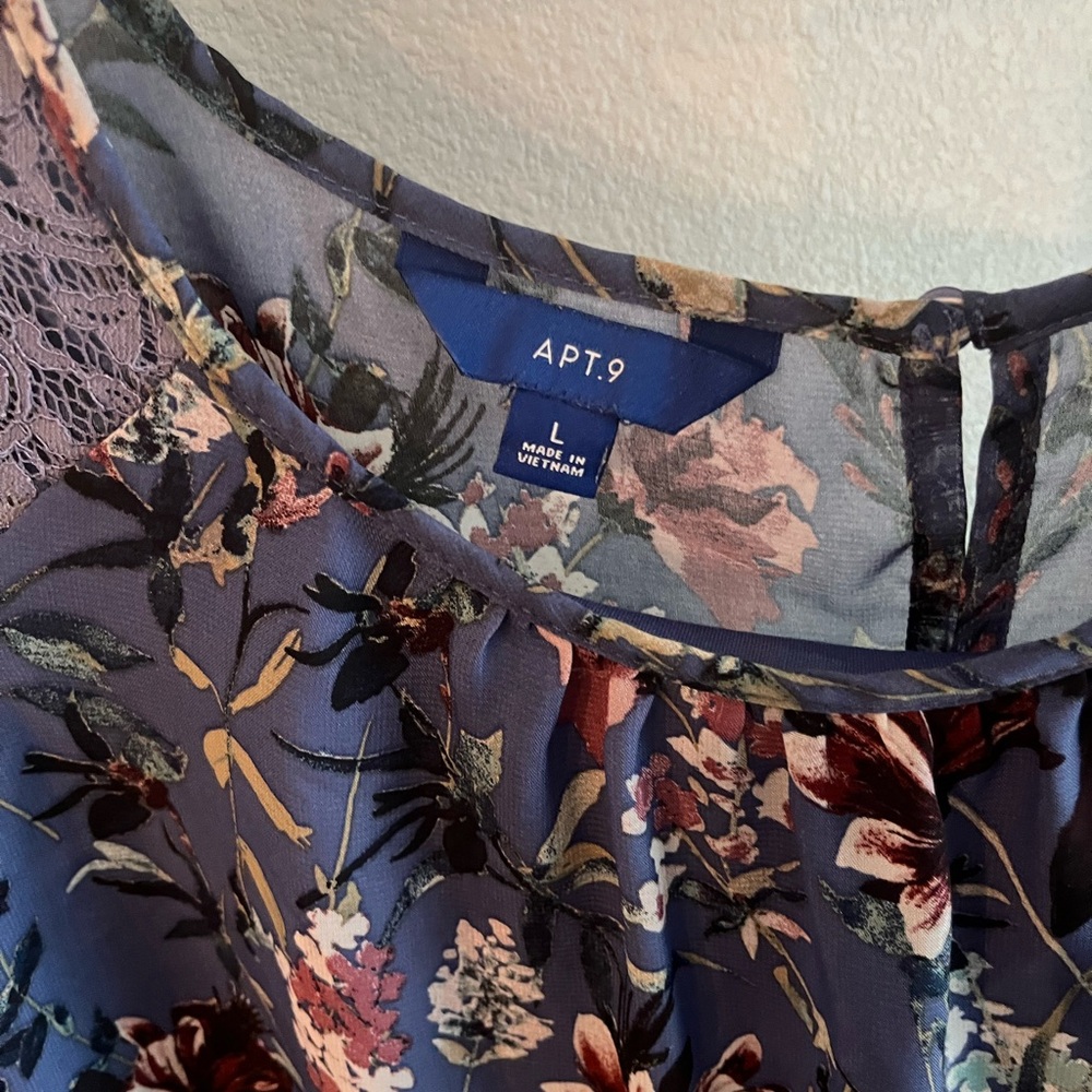 APT.9 Floral Blouse - Blue